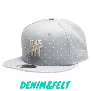New Era x Undefeated Gray Polka Dotted Fitted Hat Men’s Sz 7 1/2 | NEW/NWT 🩶
